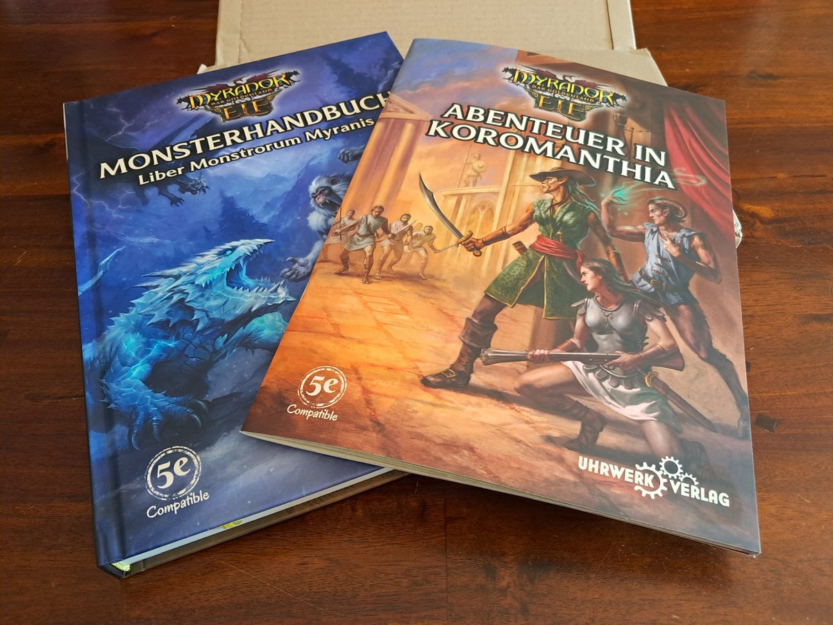 Für mich ist  das noch neu, aber es ist schon ein richtig cooles Gefühl,  Belegexemplare von Rollenspielprodukten zu bekommen, an denen ich  beteiligt war. #myranor #pnpde <a href="/SilentPat/">Uhrwerk Verlag</a>
