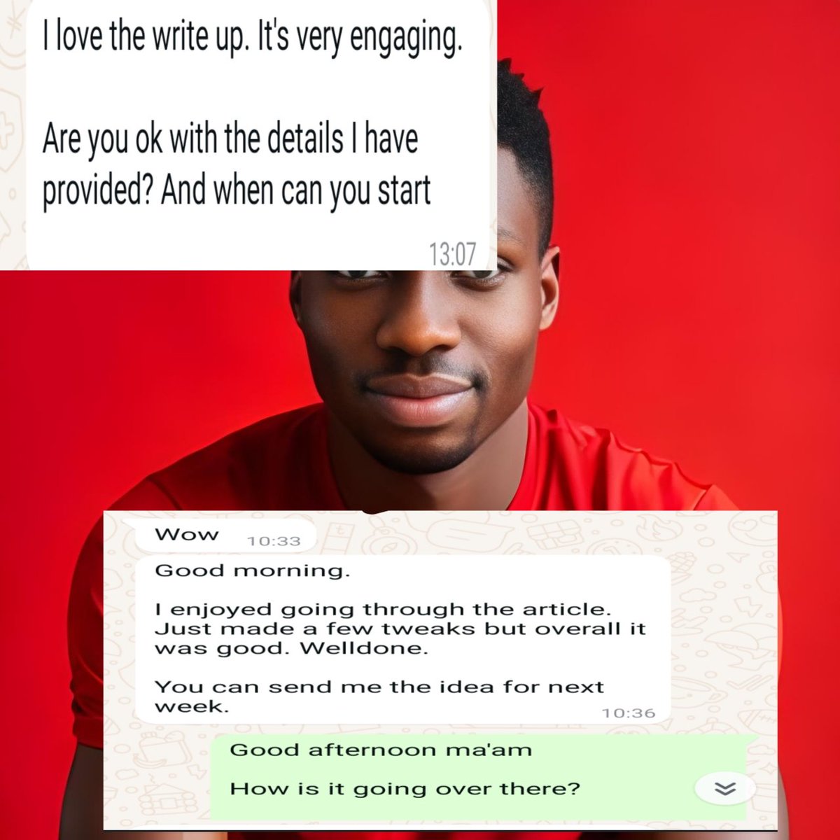 WordIntegrity_2's tweet photo. Welcome to my space

I am Ibukun Ebenezer, a content writer for blogs &amp; Scriptwriter for Football and Christian brands. 

I help creators and brands turn ideas and experiences into engaging stories that attract fans, subscribers, and customers.

1/ https://t.co/sp6D6OTCsL