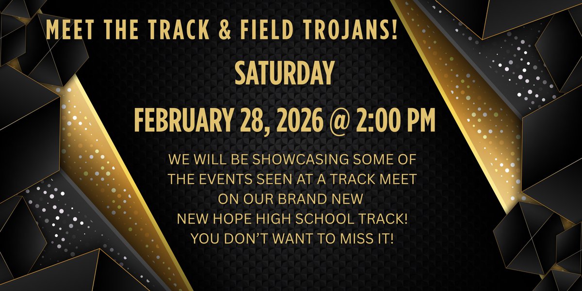 LCSD_MS's tweet photo. Meet the New Hope High School girls and boys track and field teams Saturday. https://t.co/v9KgDeTIuC