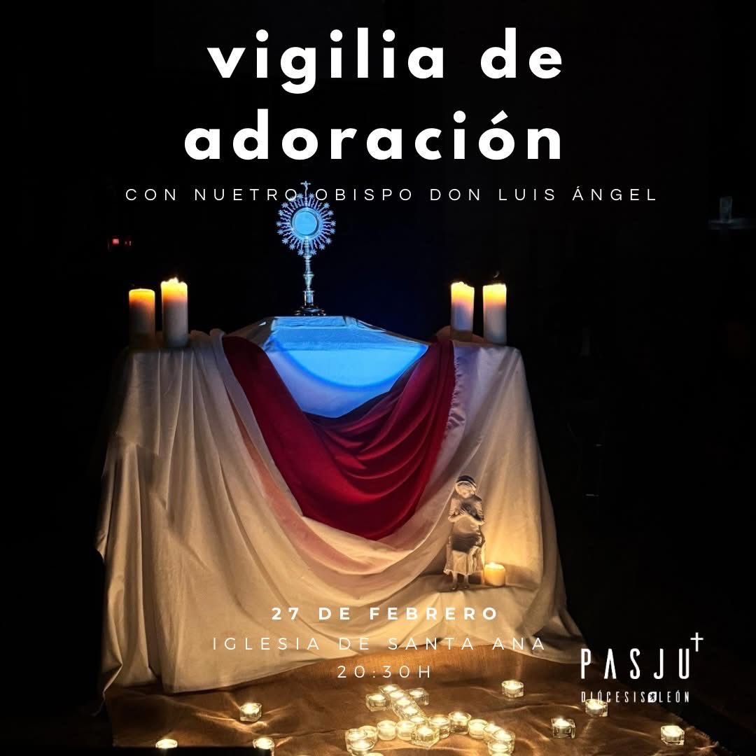 pasjuleon's tweet photo. 👋🏼 Este viernes tenemos vigilia con nuestro Obispo @cmfluisangel
⏰Viernes 27 a las 20:30h
📍Parroquia de Santa Ana
Un rato para reflexionar y prepararnos en este tiempo de #Cuaresma 💜🔥
Os esperamos!!! ☺️
#pasjuleon #iglesienleon #leonesp #jovenescatolicos https://t.co/2UTHRhIhO1