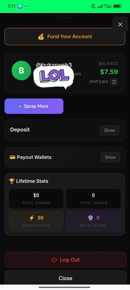 Made my first RAPID spray on Trenches
Deposited $5 → picked Rapid (1 day) → payout received
Clean UI, simple flow
This is what “use the product first actually looks like

@spraytrenches