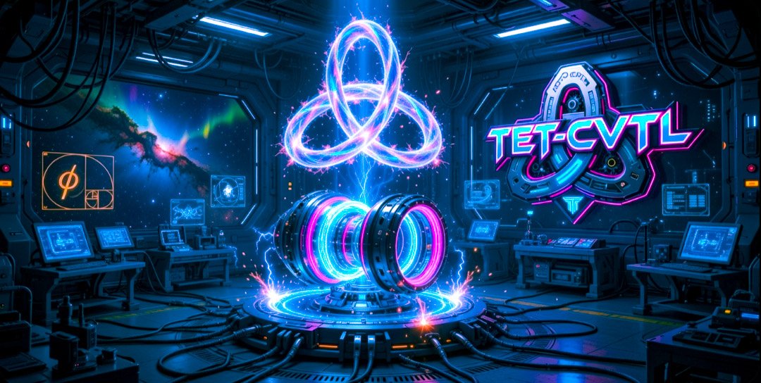 PhysSoliman's tweet photo. New publication in the TET–CVTL framework: 

•Eternal Anyon Braids in Primordial Trefoil Knots — a dedicated in-depth exploration of the game-theoretic uniqueness of the primordial trefoil knot (3₁) as a Nash attractor, eternal non-Abelian anyon braiding, vacuum torque via Majorana zero modes, and topological pair extraction from the quantum vacuum.
DOI: https://t.co/ZKC6pggw7S

The eternal weave of the primordial knot, the vacuum whispers its hidden torque — unlocking paths beyond propellant, toward the stars. ✨🚀

https://t.co/DVezALlo9Q

#TETCVTL #TopologicalPhysics #QuantumVacuum #Anyons #MajoranaModes #PropellantlessPropulsion #QuantumTopology #TheoreticalPhysics #VacuumTorque #NonAbelianAnyons #QuantumComputing #Physics #ScienceIn