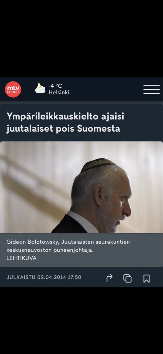 Tässäpä hankala dilemma oikeistolle:   nykyinen lattea eurooppalainen oikeistokonservatiivi sanoo usein puolustavansa ”juutalais-kristillistä kulttuuria” - mutta miten yhteensovittaa barbaariset rituaalit kuten ympärileikkaus tämän tavoitteen kanssa?

Kuulostaa tietysti