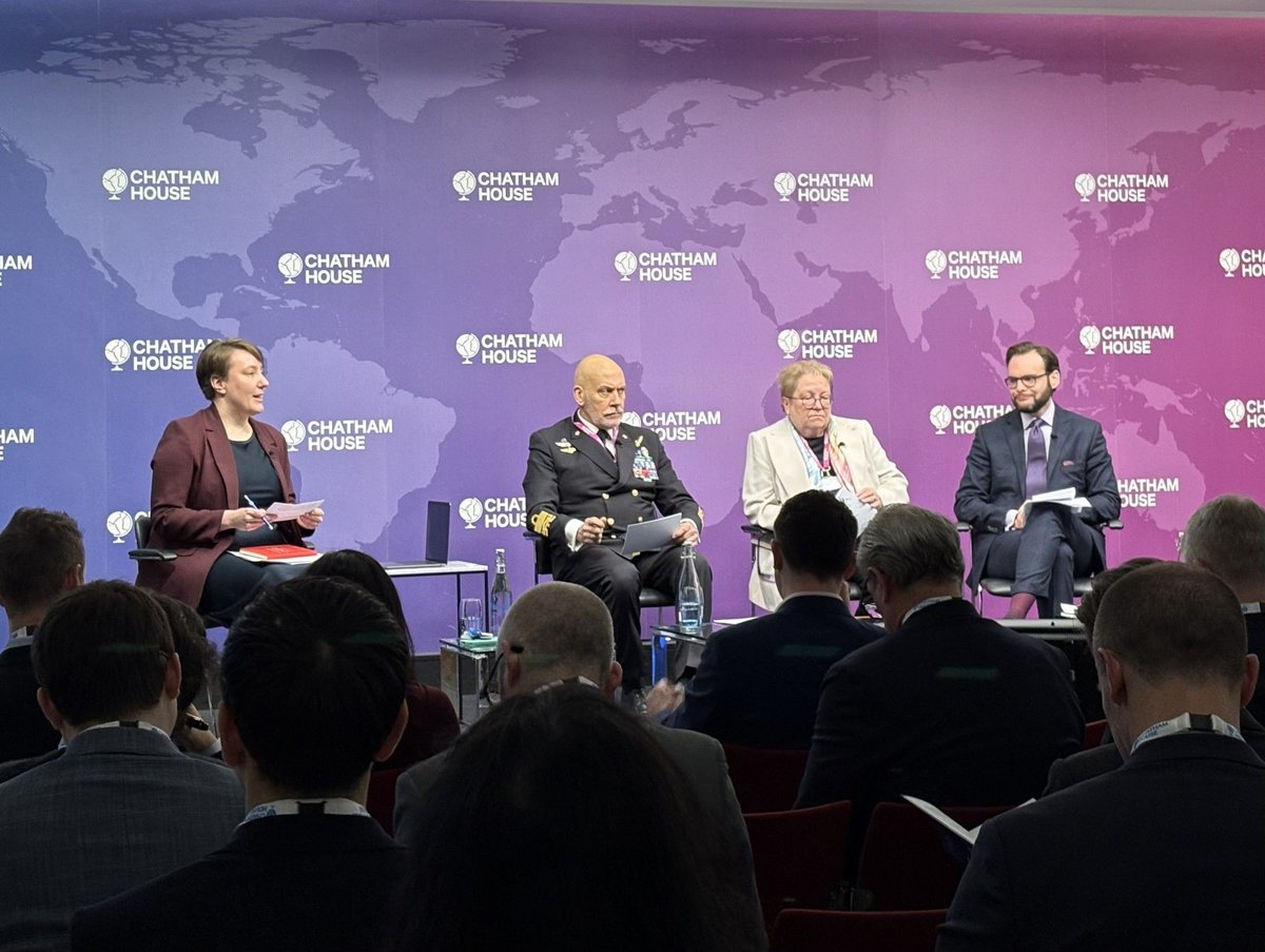 CHRussiaEurasia's tweet photo. Speaking at the opening panel of @ChathamHouse Security & Defence Summit, Grégoire Roos reflected on Europe’s “long journey of coming to terms with its vulnerability” amid Russia’s war against Ukraine, growing security threats & waning US support #CHSecDef
https://t.co/7Lv65nWTYn https://t.co/OcoFuVObx0