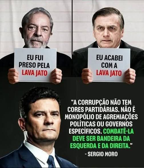 Bolsonaro destruiu o que havia de mais  valioso neste país: a Lava Jato. Nenhum Bolsonaro terá meu voto nem para síndico de condomínio.