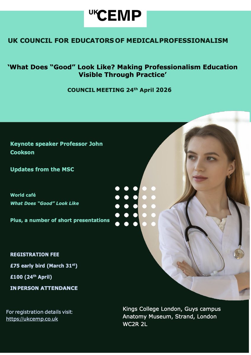 UKCouncil for Educators of Medical Professionalism tweet media