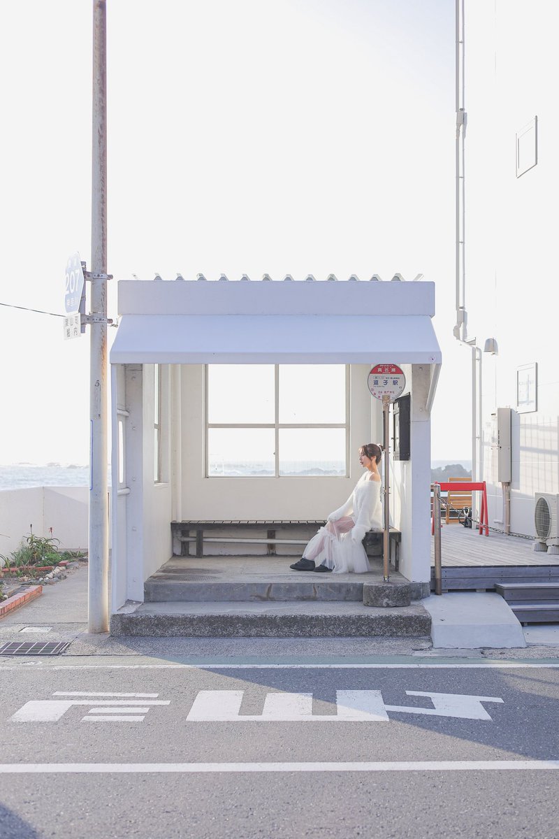 m_melox's tweet photo. 真名瀬海岸バス停🚌☁️

#フリーモデル東京 #作品撮り #被写体 https://t.co/7AAijiLeHA
