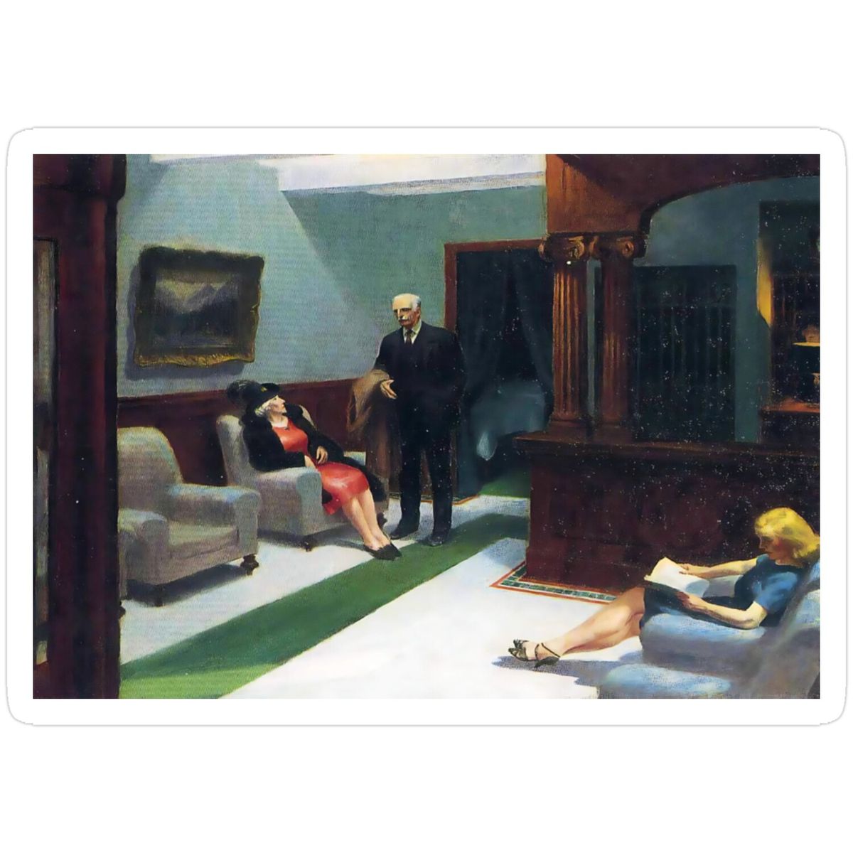 Edward Hopper, Hotel Lobby, 1943.