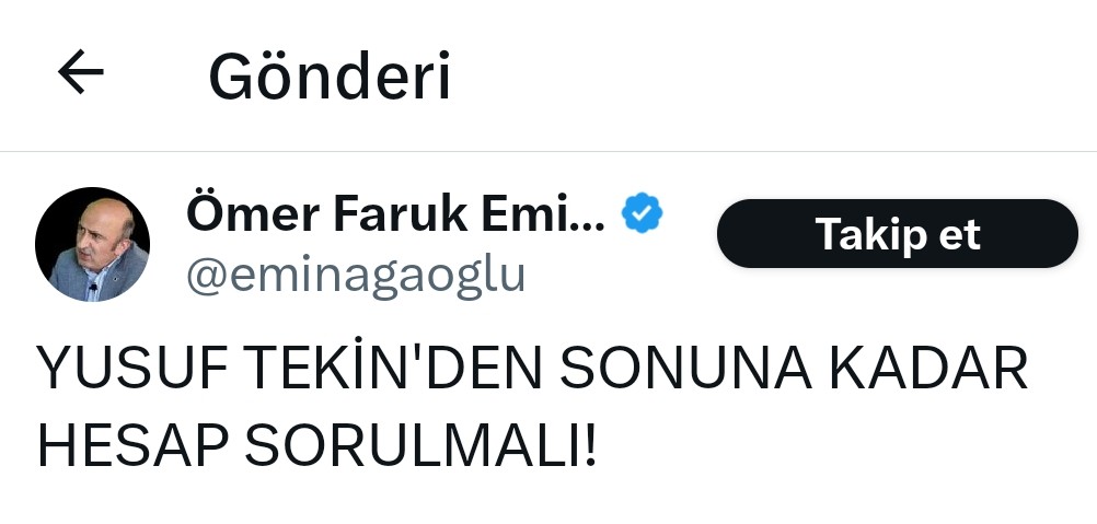 YUSUF TEKİN'E SONUNA KADAR SAHİP ÇIKILMALI❗️

<a href="/Yusuf__Tekin/">Yusuf Tekin</a>