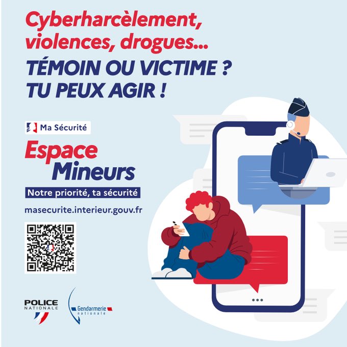 Prefet62's tweet image. #Sécurité #Jeunes | Tu es victime de harcèlement, de menaces ou de violences ? Un espace dédié aux jeunes est disponible sur la plateforme #Masécurité.

📣 Si tu vis une situation difficile ou si tu en es témoin, n'hésites pas à en parler.

Pour ➕ d'informations :