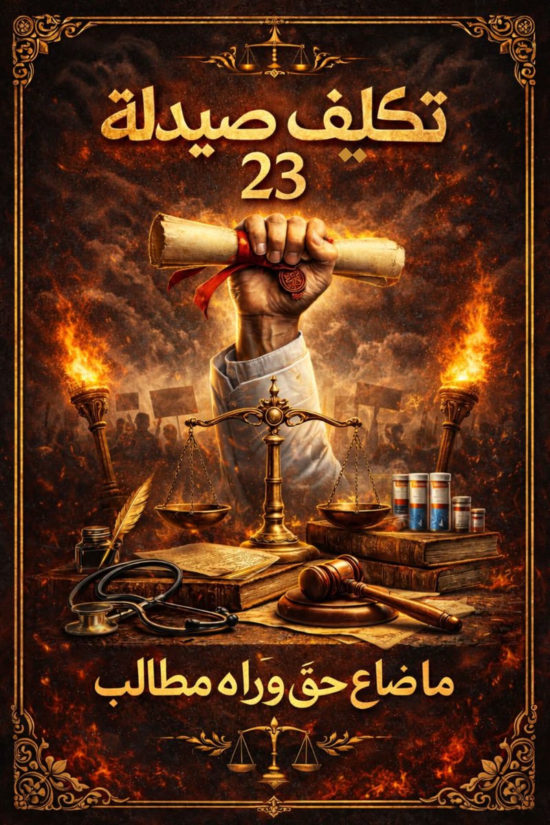 نطالب بحقنا المشروع في التكليف الكامل لدفعة صيدلة 23 
#صيادلة23_تستغيث_بالرئيس
#تكليف_صيدلة23_بالكامل