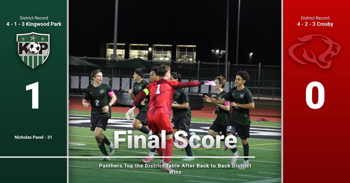 Kingwood Park Mens Soccer tweet media