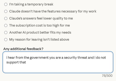 Would love to be a fly on the wall of the room when the <a href="/AnthropicAI/">Anthropic</a> support team hears this feedback 😅