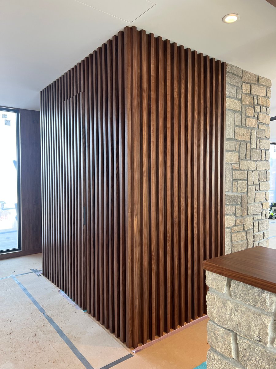 Resolution4Arch's tweet photo. We’re nearing completion at Cutchogue Bluff House! These photos highlight custom walnut and green painted cabinetry — crafted with intent to balance warmth, daylight, and material tactility. https://t.co/PF6QA5y4b4 https://t.co/cKKnnfzAEK