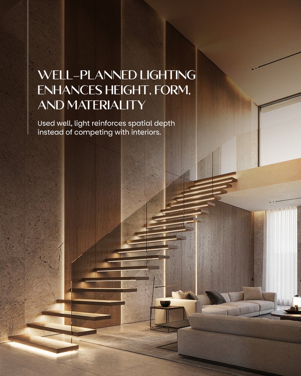 MicrolightsL's tweet photo. Villa lighting isn’t about adding fixtures. It’s about controlling scale, comfort, and experience. Ceiling height, spatial volume, glare control, and flexibility all influence how lighting performs across residential projects. https://t.co/b4I6Xk54uK