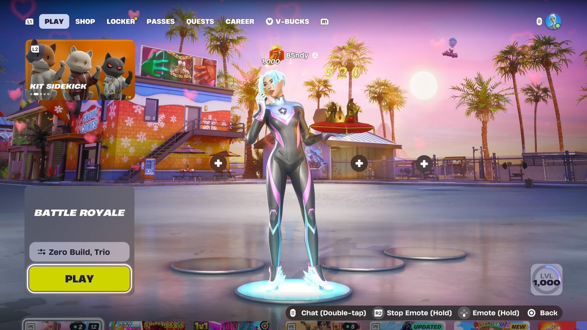 This is my third time hitting level 1000 👍
Barely playing, only BR and creative in free time.
Long season, easier to level up.
Hope everyone is doing okay❤️🫂