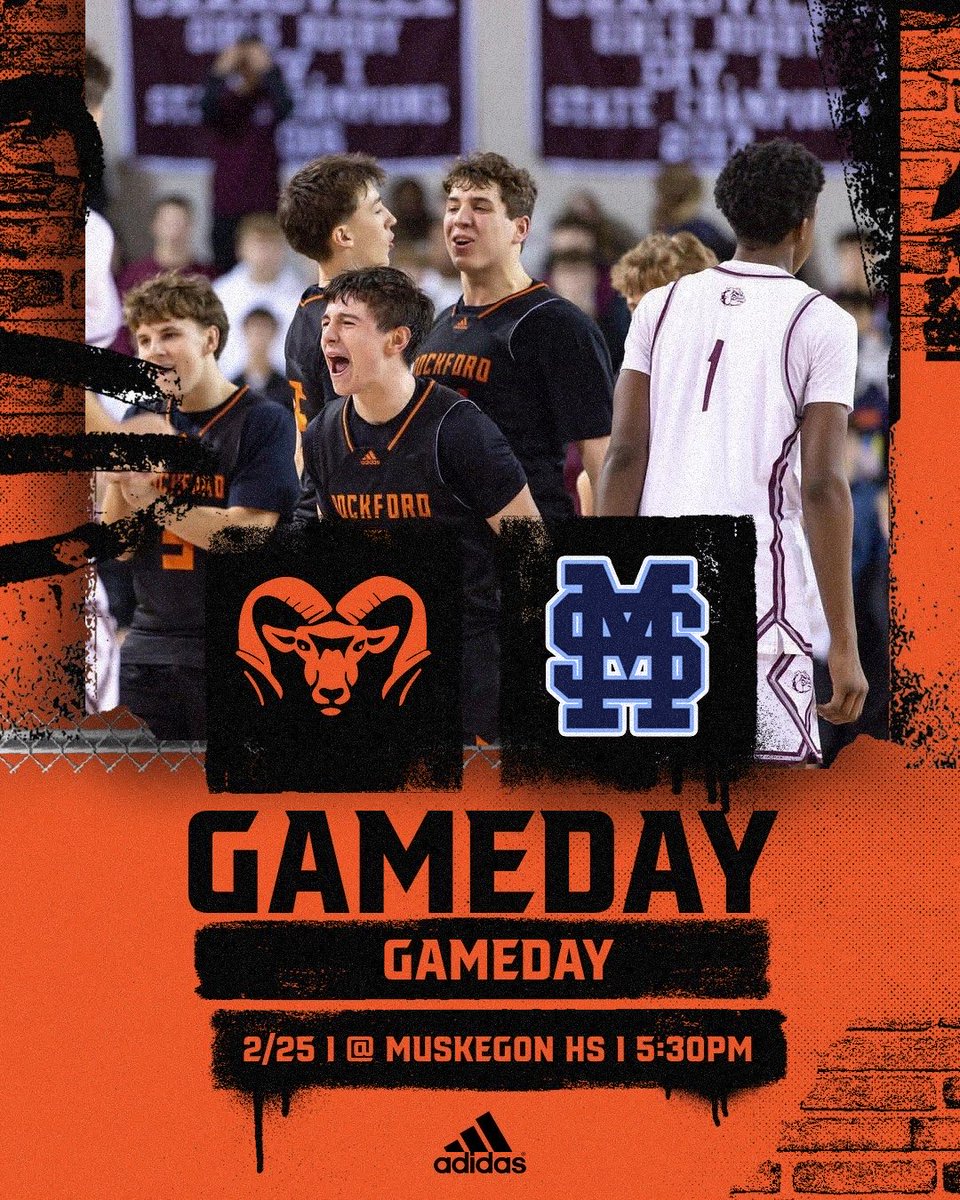 RockRamsHoops's tweet image. MADNESS is in the air…. District Semi Final at Muskegon tonight! #RamPride #RamTough
