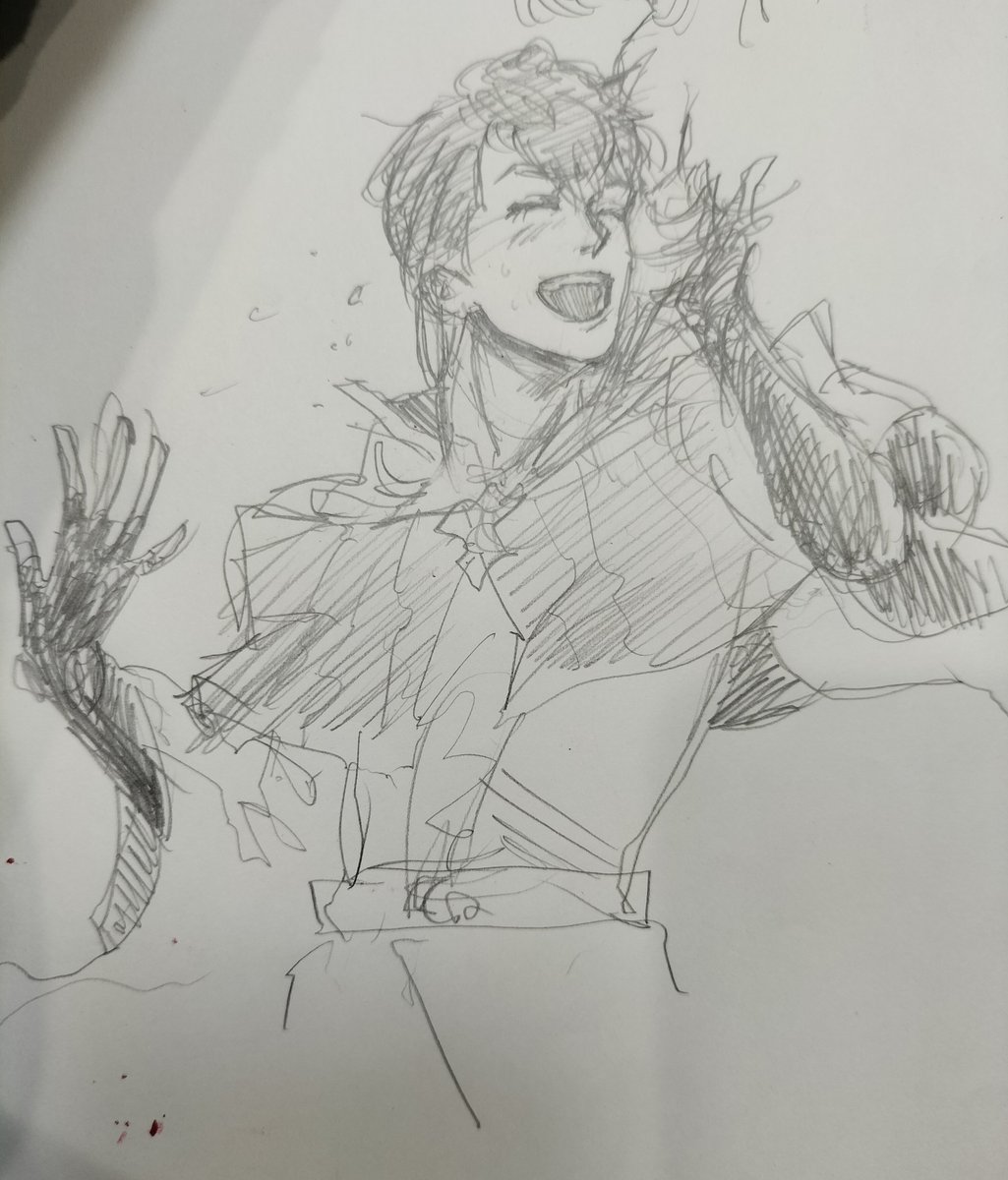 試験の休憩中に描いたロべ！