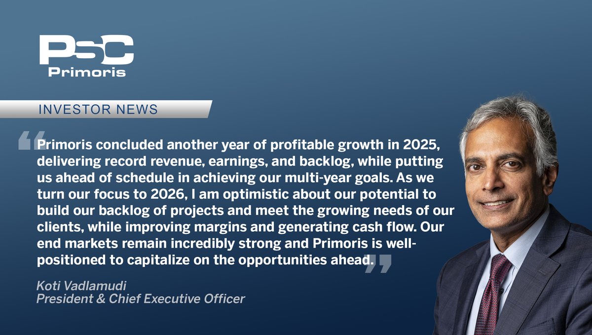 Primoris Services Corporation tweet media