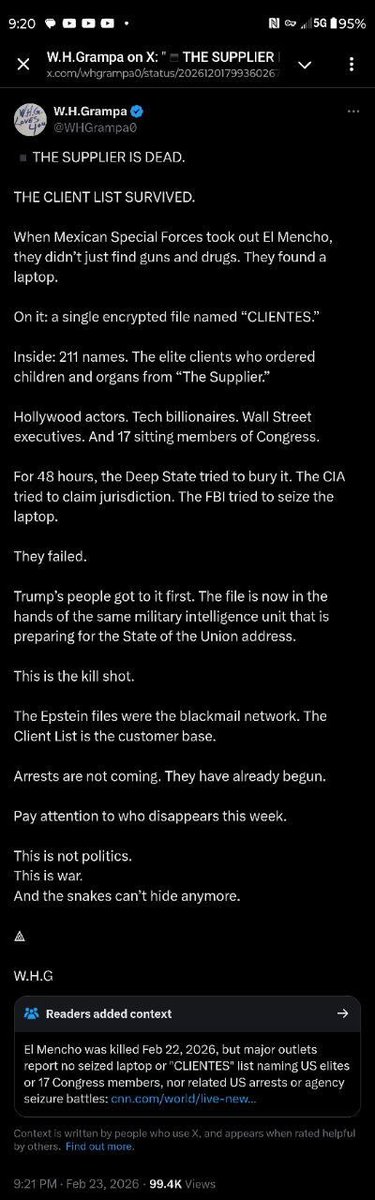 💢 FANTASTISCHE NEUIGKEITEN! 💥👀💥 Als US-Delta Force-Teams El Mencho eliminierten, beschlagnahmten sie seinen Laptop. Darauf verschlüsselt waren alle seine vielen Elite-Kunden, die Kinder und Organe beschafften - da er ihr LIEFERANT war. Unter den 211 Elite-Kunden befinden sich