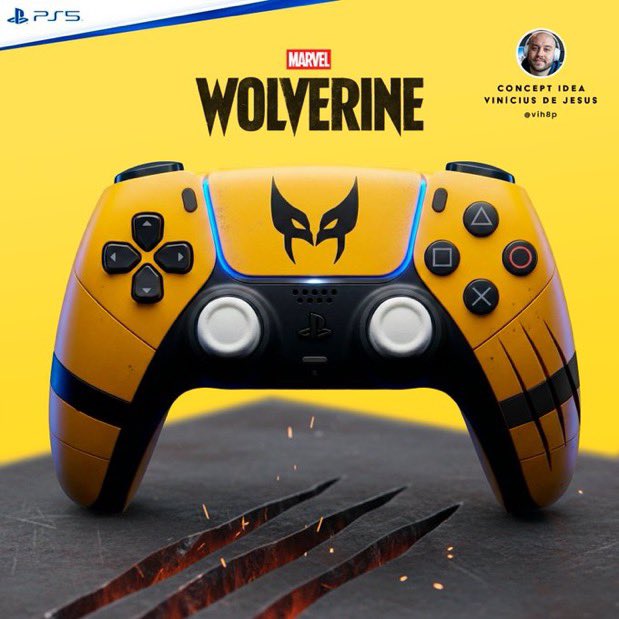 Austin_Medzz's tweet photo. Wolverine PS5 Ultimate Collectors Edition and Dualsense controller concept 🎮

#WolverinePS5 https://t.co/LLrTJaOIcM