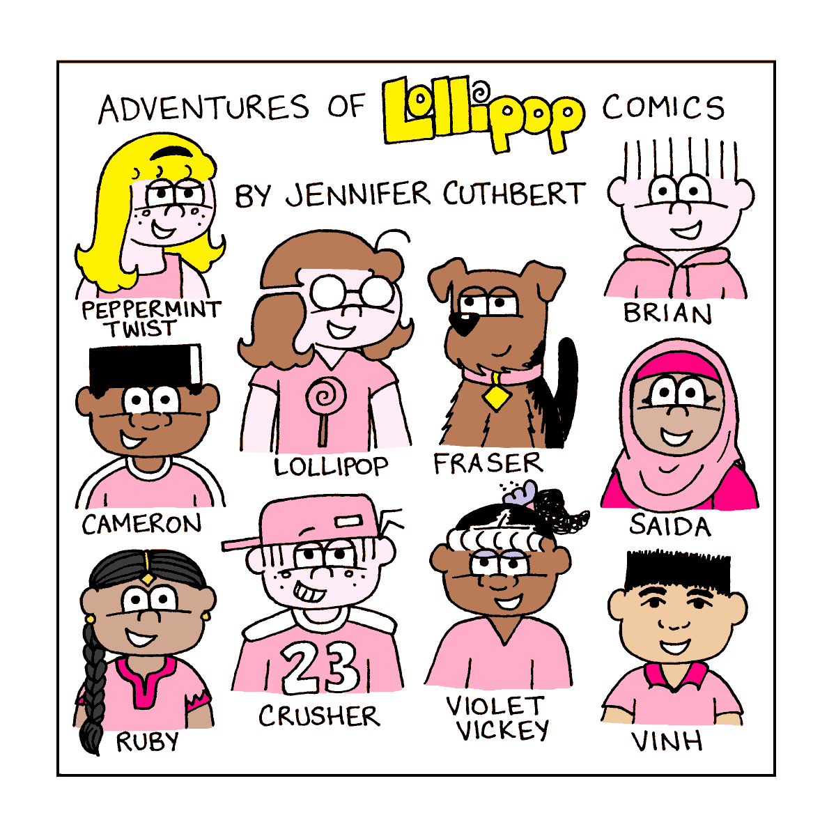 Lollipop and friends are all wearing pink shirts today to stand up to bullying! Let's be kind to each other and stop bullying together! #PinkShirtDay #adventuresoflollipop 🩷