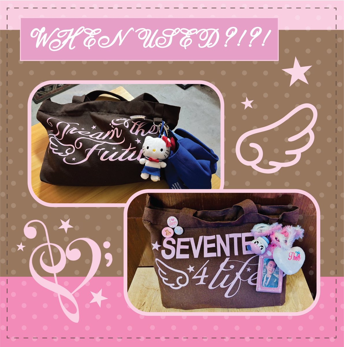 ꒰🇲🇾 MYGO꒱ - chocopink totebag by <a href="/haelichil/">IYA ʚིᵋº̣̥͙̣̥͙ᵌɞྀ</a> 

Price 💰 RM30
available:
☆ svt (choco/pink)
☆ nct dream (choco/pink)
☆ nct 127 (choco/pink)

🔚 28/02, 7pm
💰 2nd payment needed
🛒 to order: t.me/mythirteenwish…

#pasarnct #pasarseventeen #pasarsvtmy <a href="/PasarSeventeen/">𖧷PasarSeventeen 🇲🇾</a>