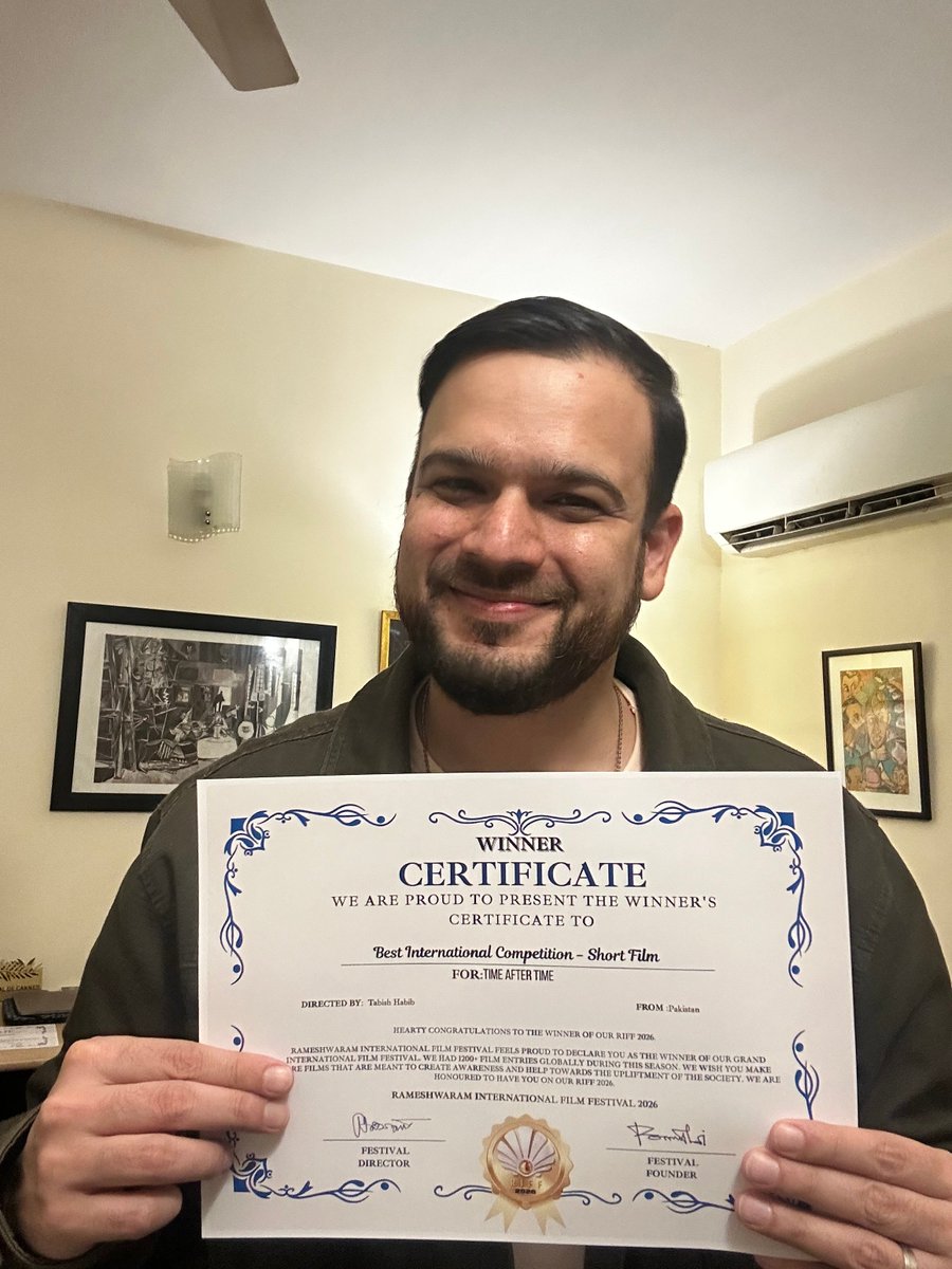 RIFFAward's tweet image. Film Name - Time After Tilme
Director - Tabish Habib
Country - Pakistan
Winning category - Best Short Film under  Int'l Competition.