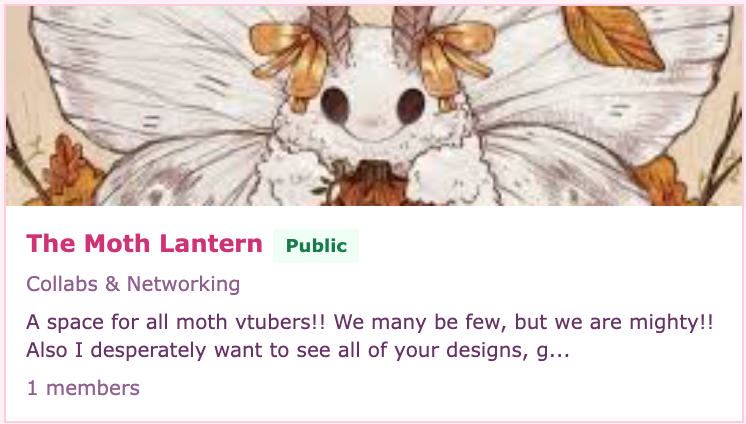 Prim_Rosalie's tweet photo. Fellow moth vtubers on #myoshi !! I have made a new group because I deeply desire to see all of your incredible designs! If you are a moth on MyOshi or have a friend who is a moth, pleeease consider my group so I can compliment all the designs and discuss the best kind of lamp ☺️ https://t.co/tiB9MRtS4j
