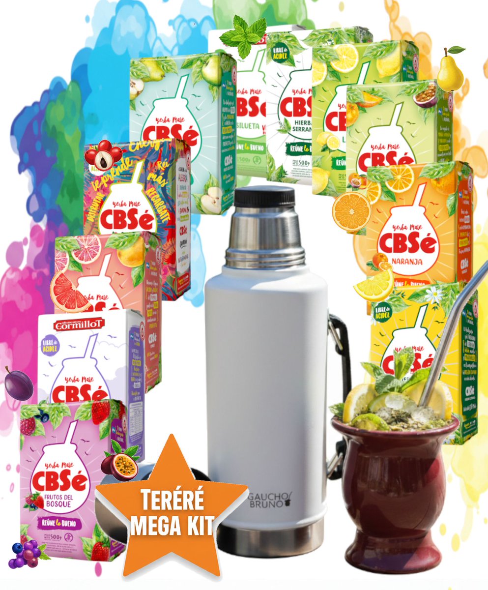 UruShop's tweet photo. Seeing as it's been "warm" for at least two days, we had better get ready for summer!
☀️ Tereré Mega Kit Deal!
2L thermos + mate cup + bombilla + 11 x 500g CBSe flavours (5.5kg!) 🧉
Save 25%+ vs buying separately. Huge value!
#Terere #YerbaMate #CBSe #MateLovers #SummerDeal https://t.co/dteebxgv1z
