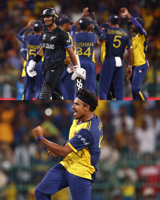 New Zealand slide from 84/3 to 84/6 in six balls 😱  Sri Lanka take charge in Colombo!