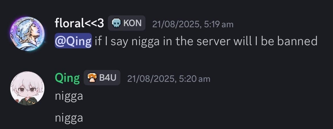 if i see any of yall supporting kiss on nigga im reporting all of you 😭😭😭😭😭