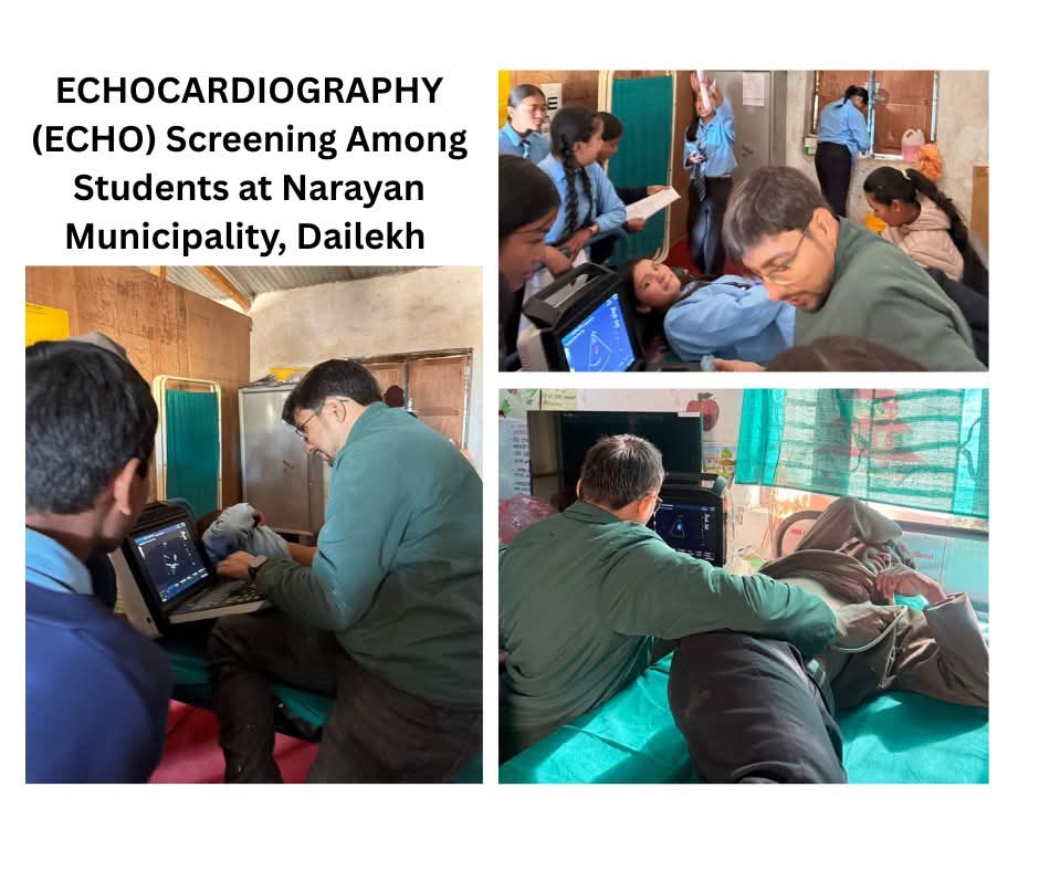 bsntkd07's tweet photo. ECHO Screening among students at Narayan Municipality, Dailekh by KIOCH under 'Color to Save Heart'

#RHD #CTSH #KIOCH #NCDs https://t.co/8NjUtcB3AP
