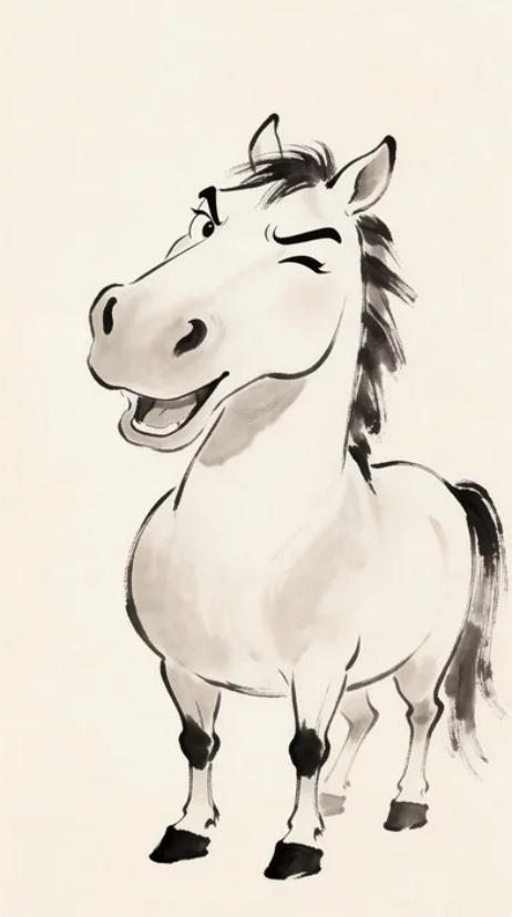 yingDON2005's tweet photo. #AIart  Draw a horse every day 55 https://t.co/dm3aJgKMLX