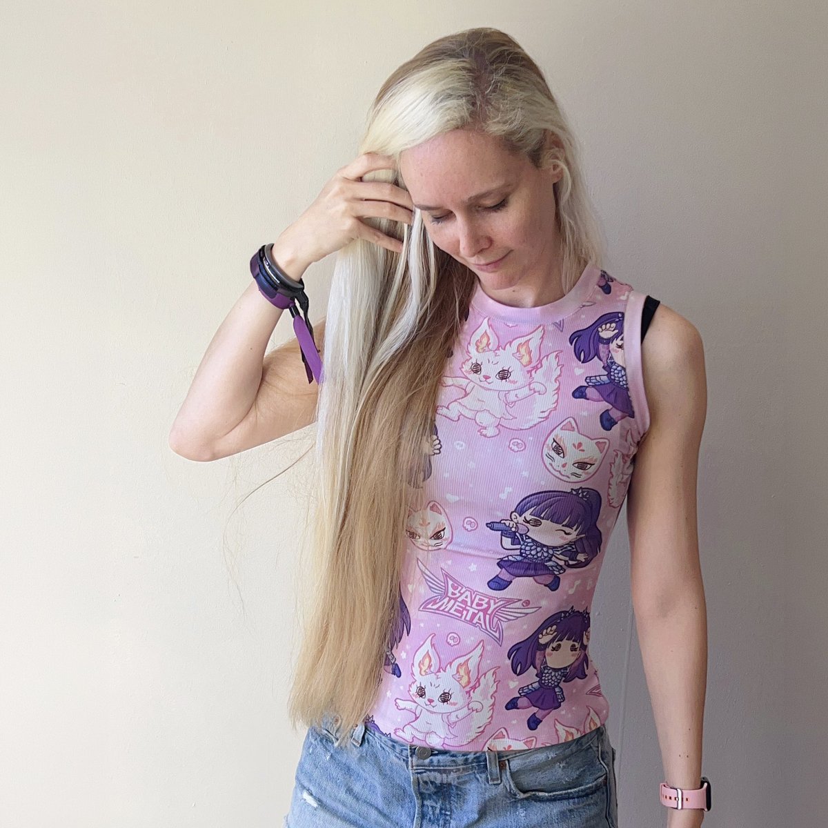 NickyToons's tweet photo. I made myself a tanktop with my Babymetal pattern 🦊💕 https://t.co/059eGpFk4s