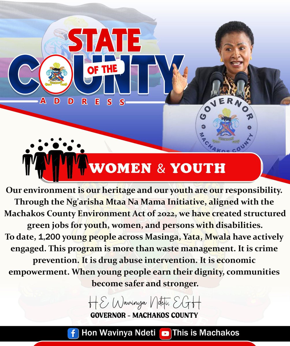 To ensure our youth don’t just learn but also earn, my government partnered with top digital ecosystem players. 
#MachakosCountyAddress