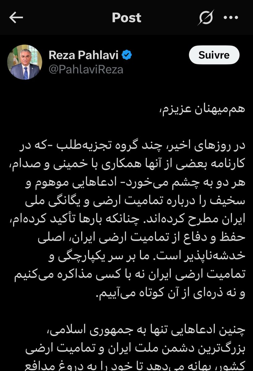 هر زمان که در عمل ثابت کردید اشغالگر کوردستان نیستید و به حقوق ملت‌ها احترام می‌گذارید، آن‌گاه می‌توان درباره‌ی مفهوم “یکپارچگی” گفت‌وگو کرد.