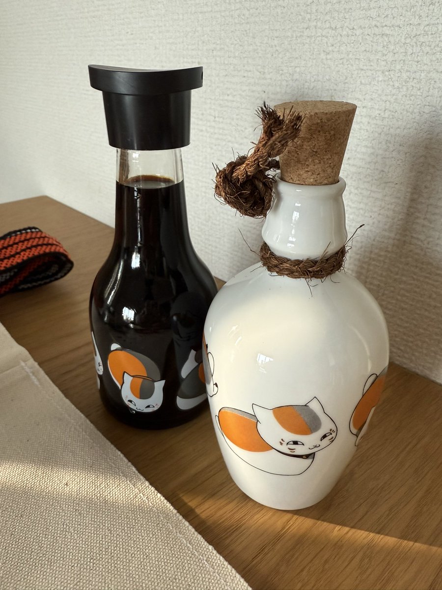 人吉で購入したニャンコ先生瓶のお醤油。 とっても美味しかったので