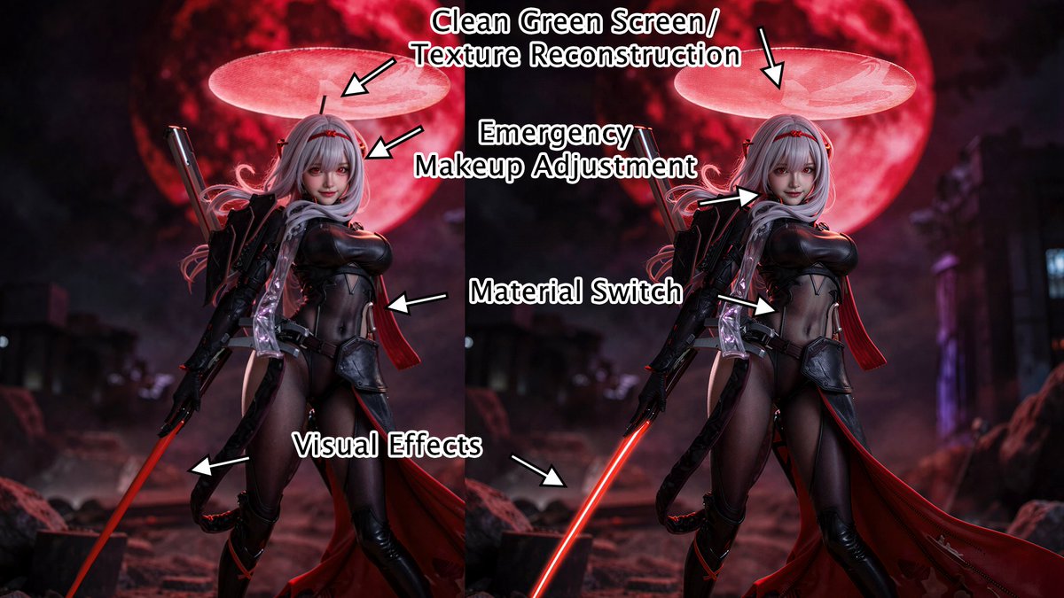 Abyssophia's tweet photo. Post Process Open Commissions
(inc. video editing, photo restoration, graphic design, etc)
Also does 2D. (typesetting, redrawing, proofreading)

DM for professional editing service.
Discord @Abyssophia
#OpenCommission #Commissions #Cosplay #Photo #Editing #VideoEditing https://t.co/rop7jUAtxn