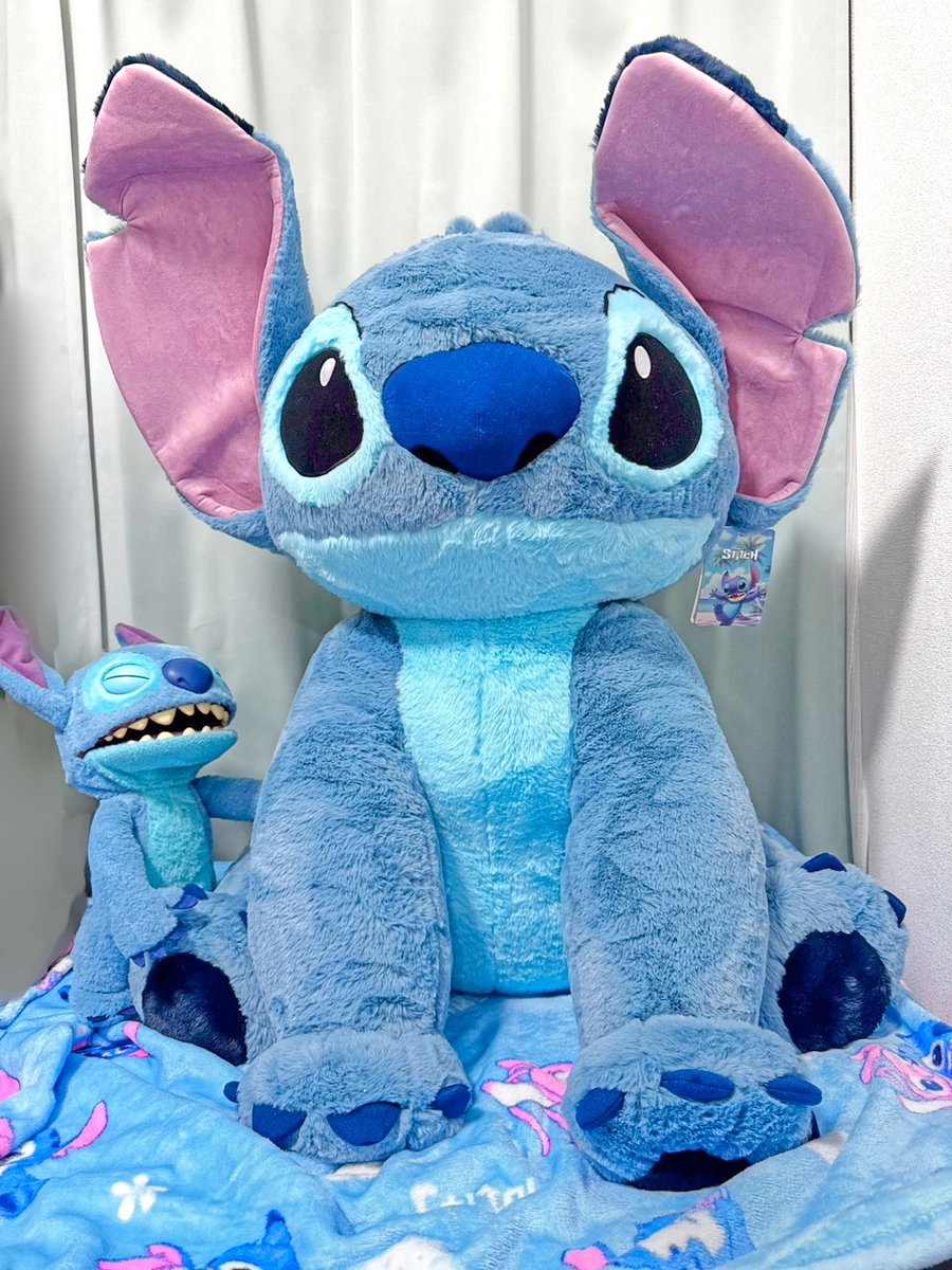 お友達の協力のおかげで、我が家にコストコの特大スティッチがやってき