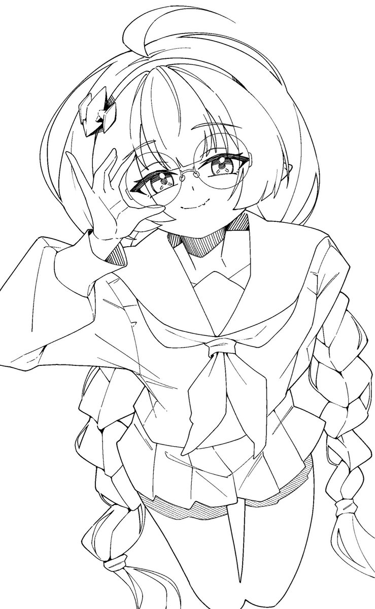 魔王ちゃんにおさげメガネの格好させたいだけ 