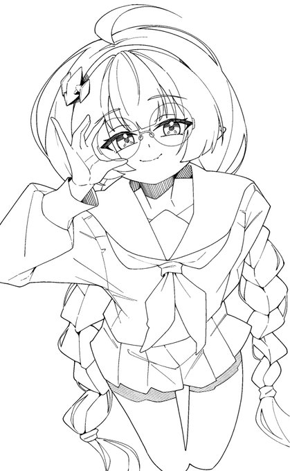 魔王ちゃんにおさげメガネの格好させたいだけ