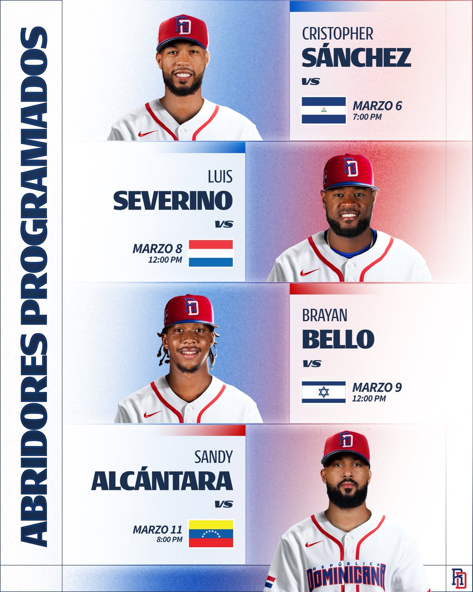 🇩🇴 Nuestra rotación abridora 😎 

#DominicanoYYa #RD