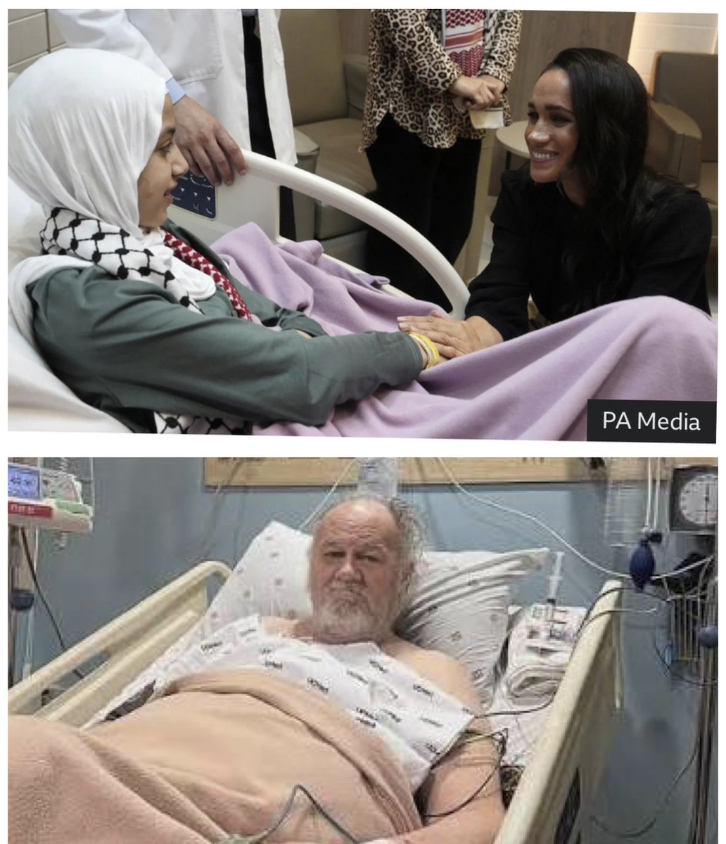 Meghan Markle has time to meet refugee camp in Jordan hospital but not her own father in the hospital …

Different level of low…