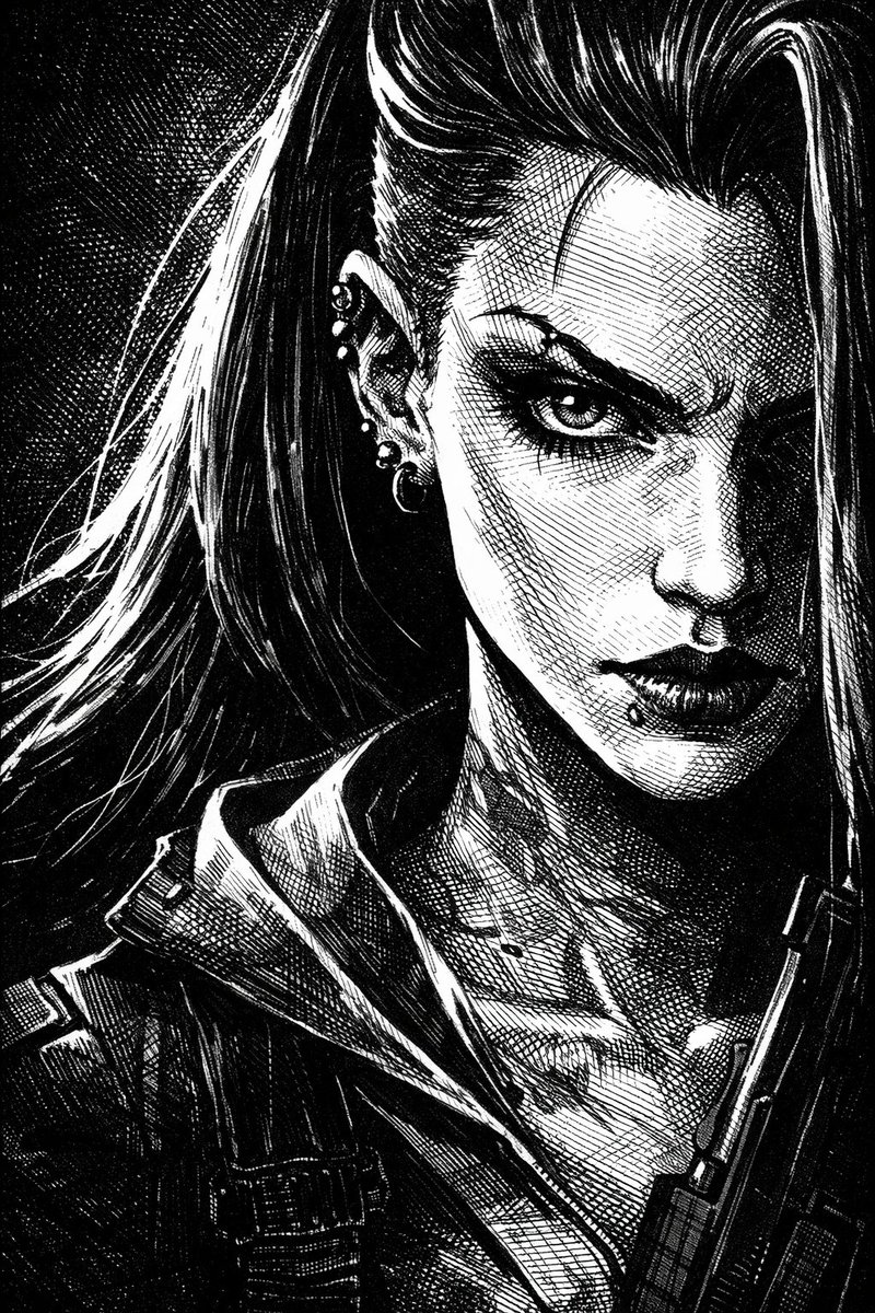 OPMoonHashira's tweet photo. Valorant Agents Ink Illustration Portraits - Women’s Edition ❤️
Part 1.

Featuring fierce female agents reimagined in a gritty black &amp; white ink style.

Men’s edition coming next 👀
#VALORANT #VALORANTfanart #AIart https://t.co/MIgS4EBAQg
