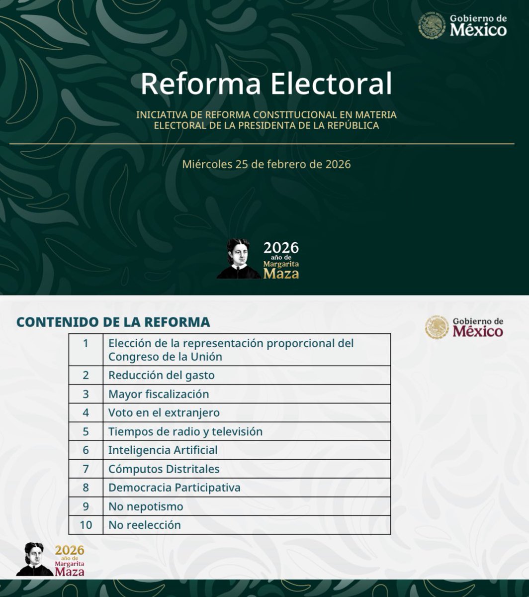 🔴La Reforma Electoral se basa en: ahorrar.

Para el INE:
-Más facultades.
-Responsabilidad de combatir desinformación digital, IA y bots.
-Reforzar fiscalización.
-Y hasta ayudar en "la captura criminal".

Pero para todo eso recibirían menos dinero y se recortaría estructura.