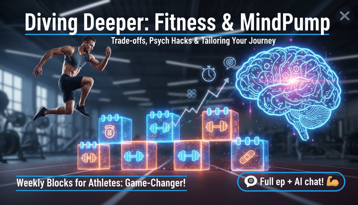 TranscriptedAI's tweet image. Diving deeper: Trade-offs on progression, psych hacks for adherence, &amp;amp; tailoring to your goals/injuries. Weekly blocks for athletes? Game-changer! Yours? Full ep + AI chat! 💪🤯 #Fitness #MindPump

transcripted.ai/episode/mindpu…