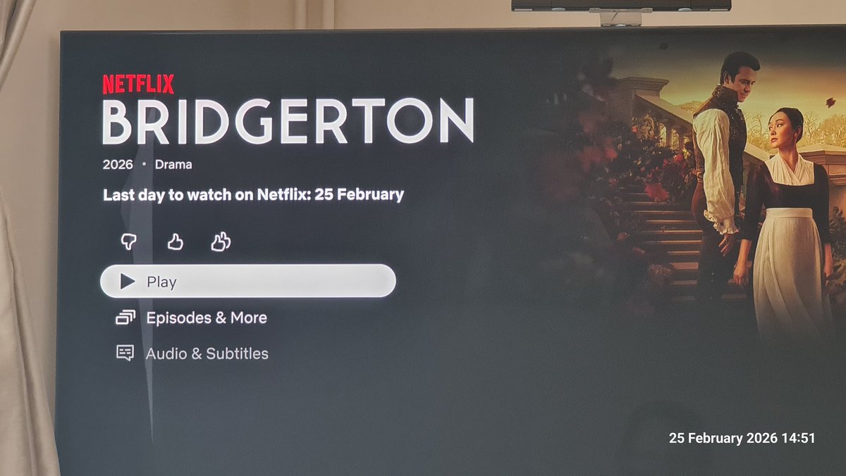 NewPhoenix228's tweet photo. Hey @bridgerton @NetflixUK What does this mean???? It's a glitch, right?? You aren't removing Bridgerton... are you?? https://t.co/NYH0OaRBfK