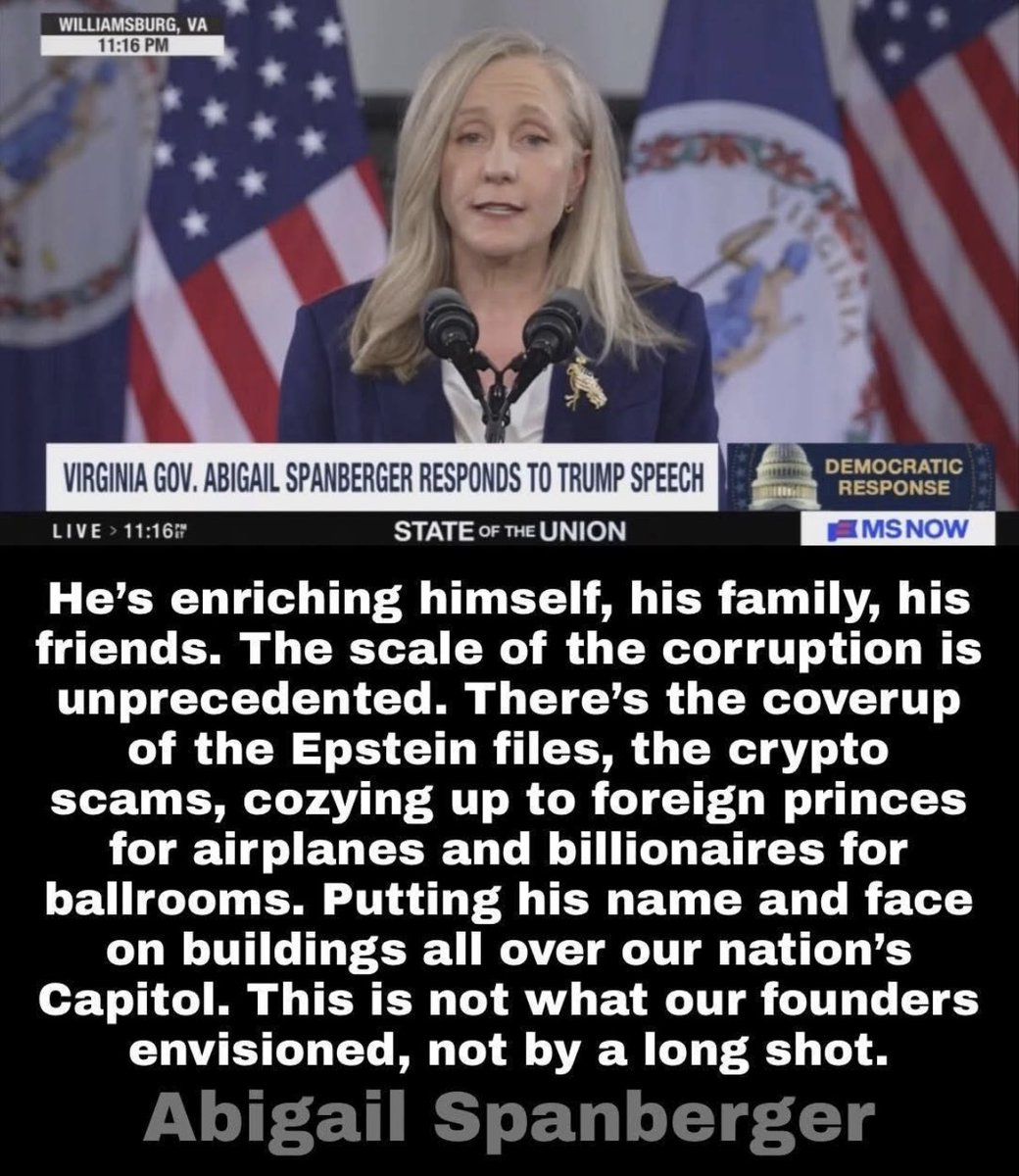 AnnieForTruth's tweet image. I agree with Gov. Abigail Spanberger! All of this is true…