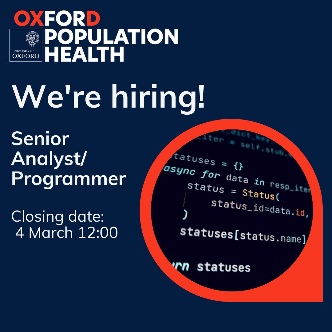 Oxford Population Health (OxPop) tweet media